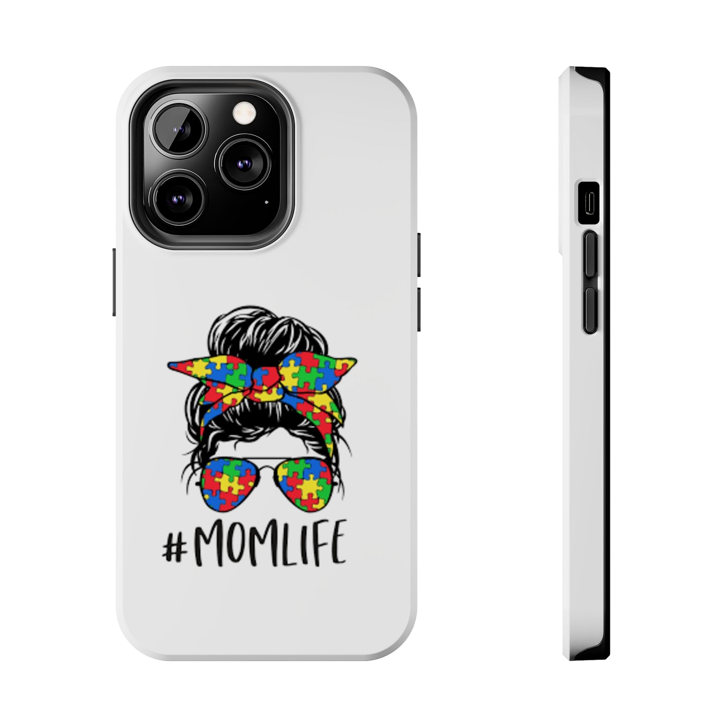 Mom Autism Awareness Phone Case - iPhone 13 White