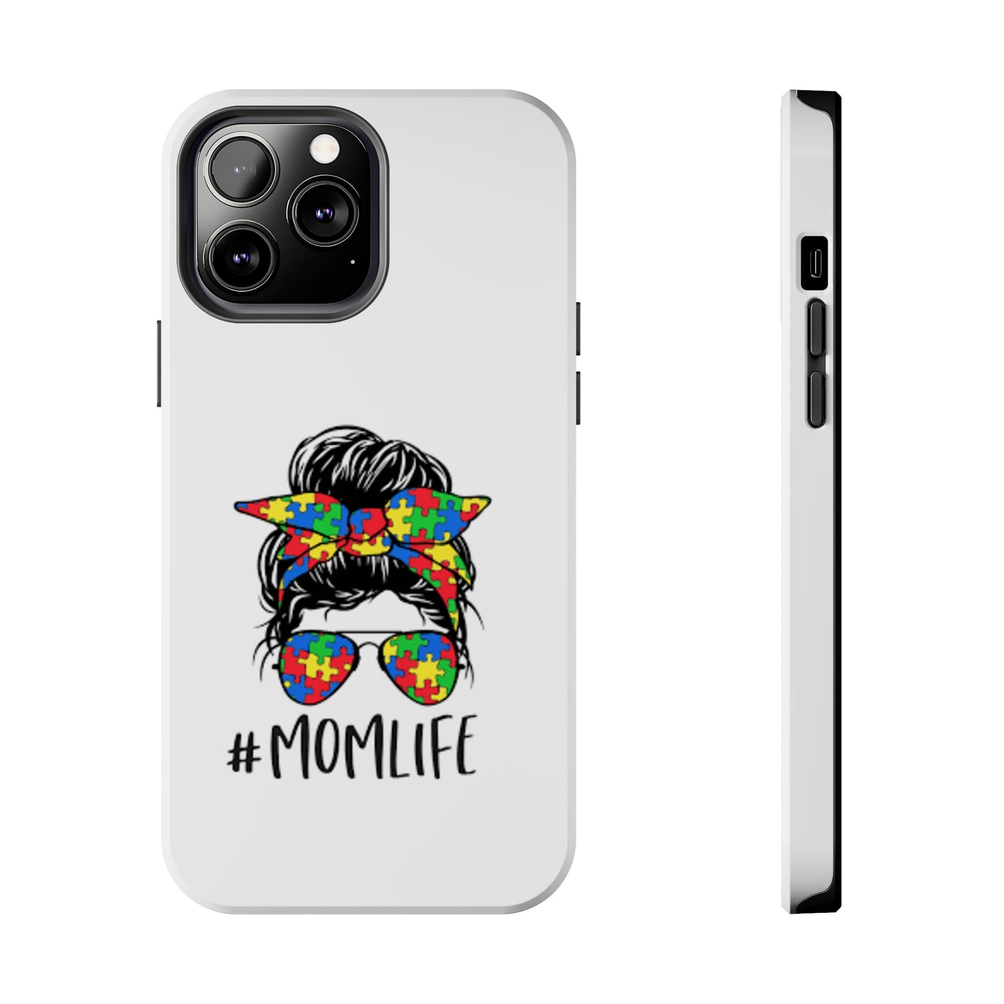 Mom Autism Awareness Phone Case - iPhone 13 White