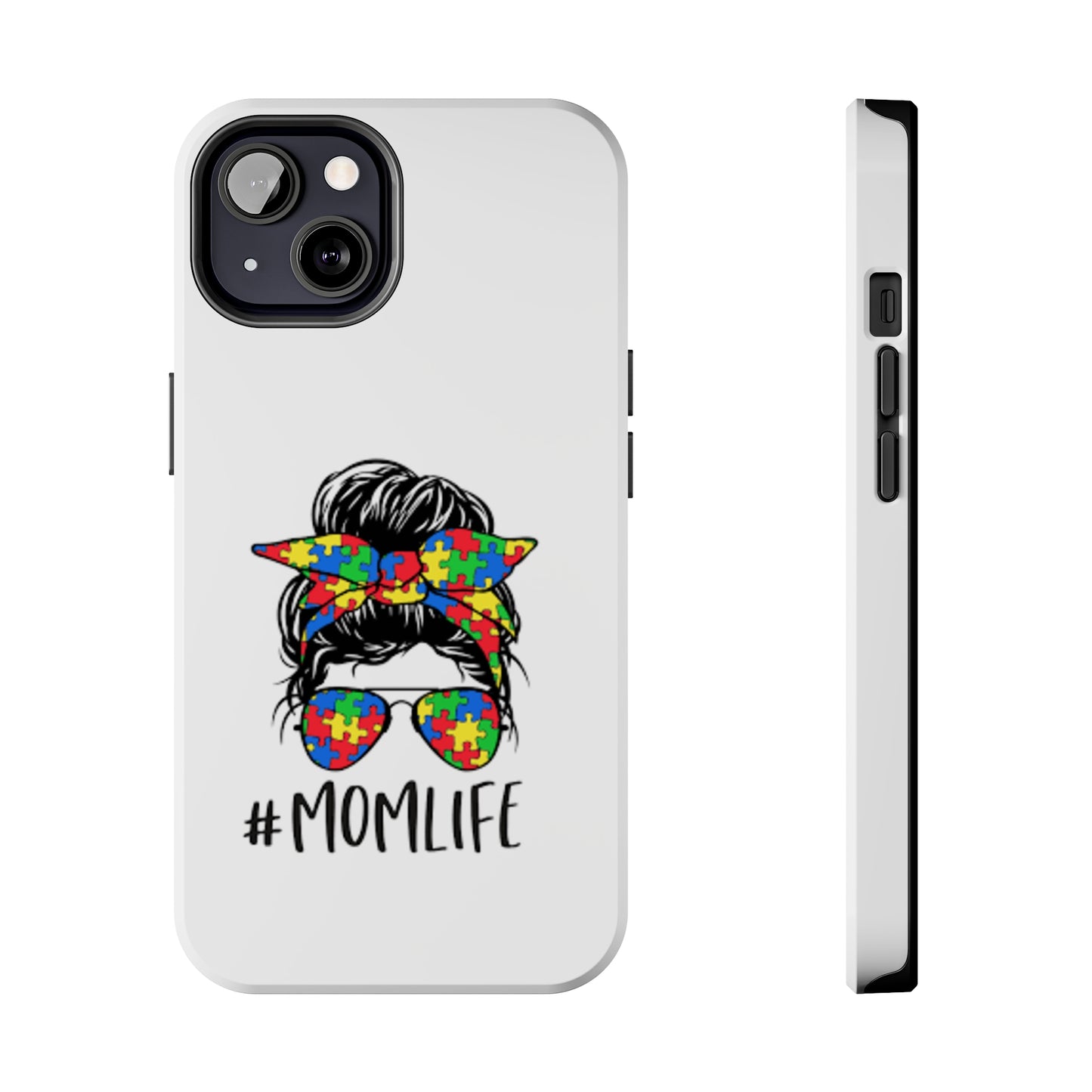 Mom Autism Awareness Phone Case - iPhone 13 White
