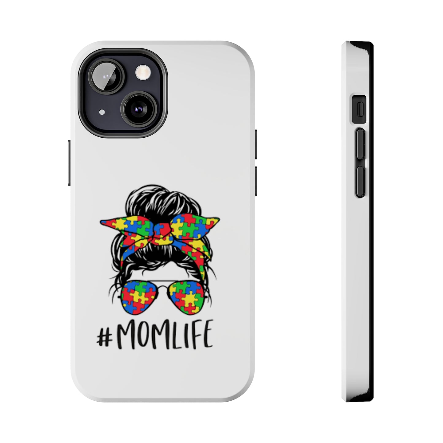 Mom Autism Awareness Phone Case - iPhone 13 White